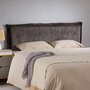 Voir la diapositive 4 : IDIMEX Tête de lit OVIO 160 sur pieds, en tissu