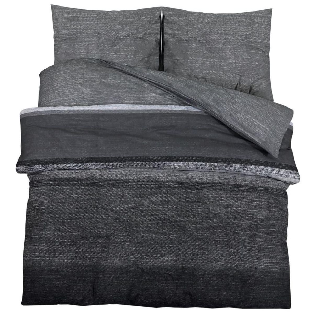 VIDAXL Ensemble de housse de couette gris fonce 200x220 cm Coton