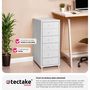 Voir la diapositive 5 : tectake Caisson de bureau à roulettes en métal en acier gris clair