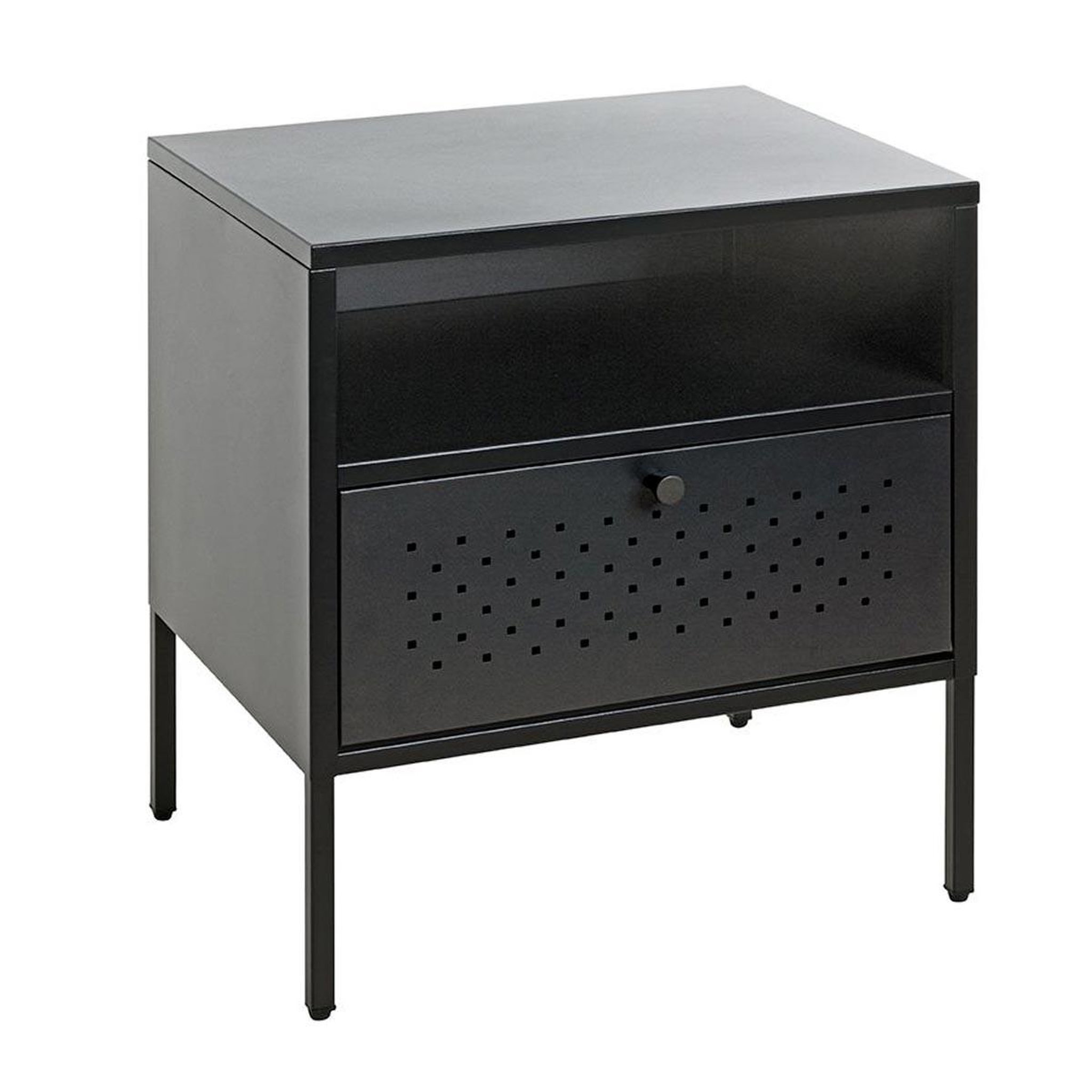 Paris Prix Table de chevet 1 tiroir  boston  50cm noir