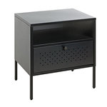 Paris Prix Table de Chevet 1 Tiroir  Boston  50cm Noir