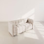 Voir la diapositive 3 : BEST MOBILIER Augustin - canapé droit 3 places en velours texturé