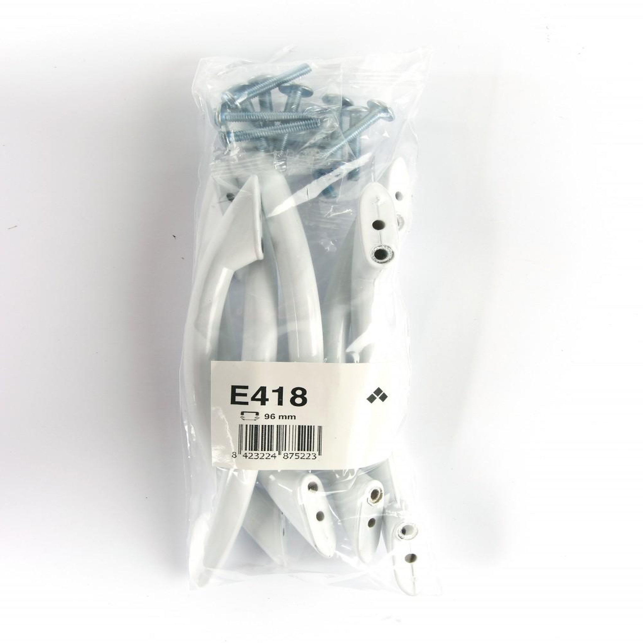 CENTRALE BRICO Lot de 6 poignées de meuble entraxe 96 mm plastique brillant