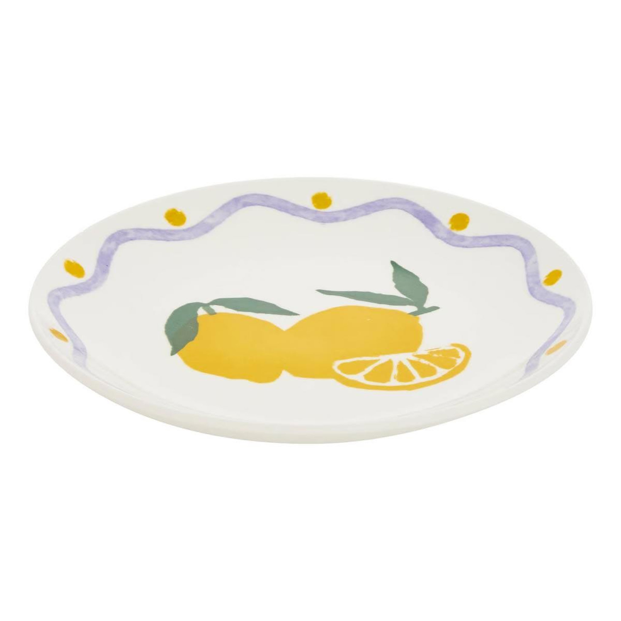 Voir la diapositive 3 : SECRET DE GOURMET Lot de 6 assiettes à dessert  citron  19cm multicolore
