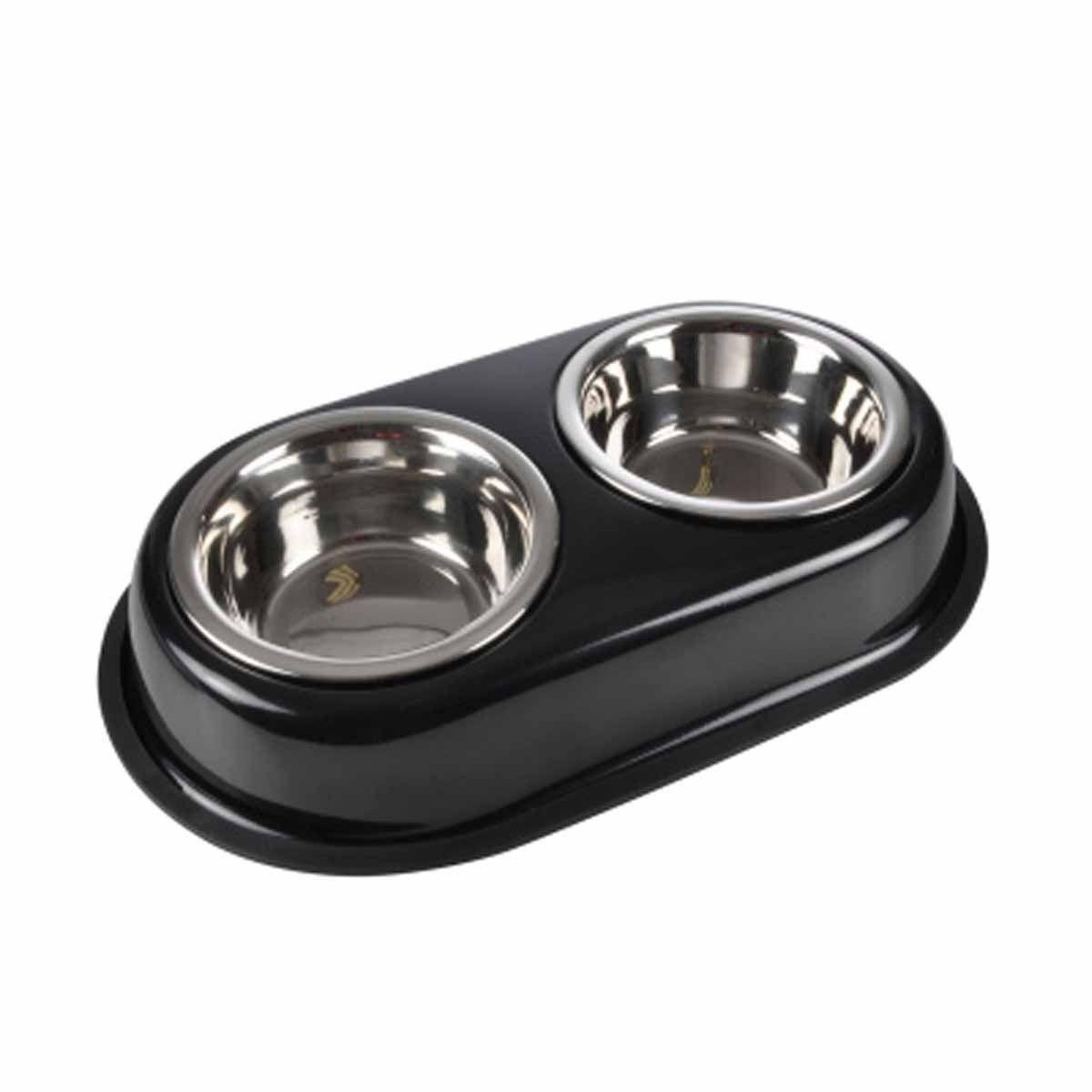 HOMEA Gamelle pour chien & chat  double  35cm noir