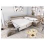 Voir la diapositive 8 : Canapé d'angle droit convertible 5 places tissu pieds bois clair MARIUS 