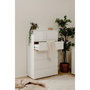 Voir la diapositive 2 : MARKET24 Commode CAPETOWN - Décor blanc brillant - 6 Tiroirs - L80 x H131,5 x P40 cm