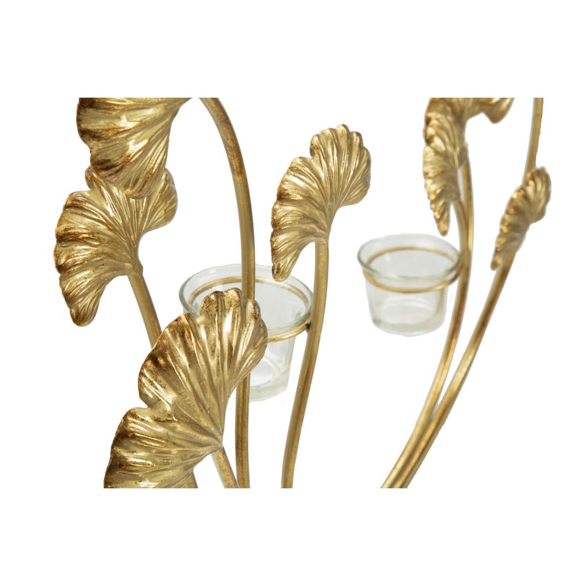 Voir la diapositive 3 : Paris Prix Bougeoir design en métal  iris  55cm or