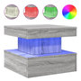 Voir la diapositive 2 : VIDAXL Table basse avec lumieres LED sonoma gris 50x50x40 cm