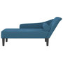 Voir la diapositive 3 : VIDAXL Chaise longue avec coussins bleu velours