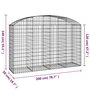 Voir la diapositive 5 : VIDAXL Panier de gabions arque 200x50x120/140 cm Fer galvanise