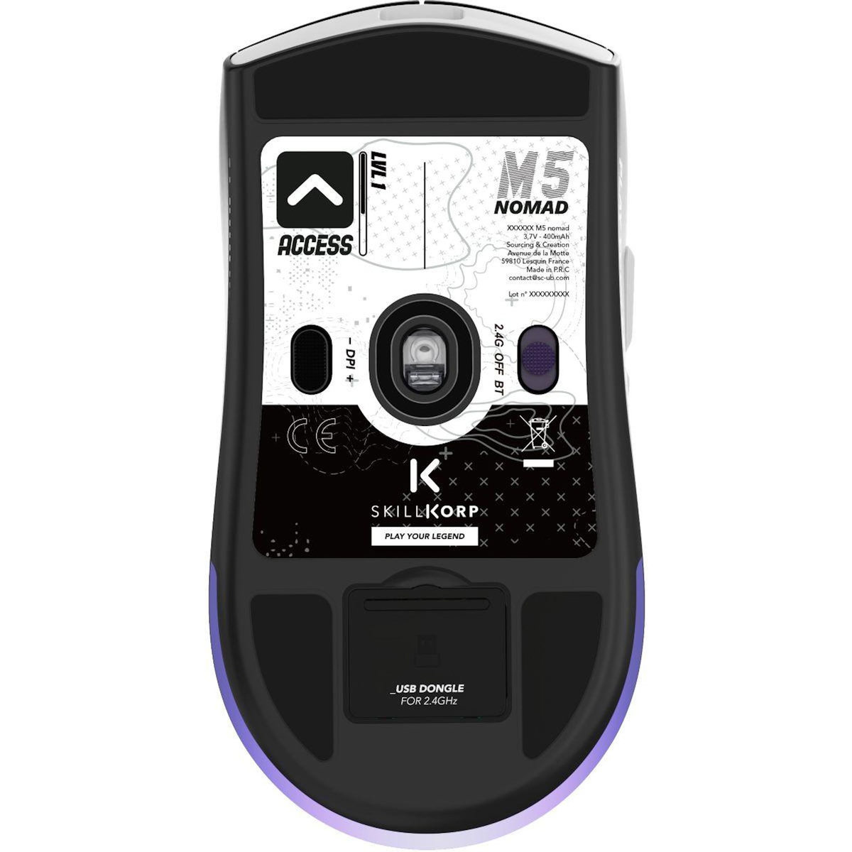 SKILLKORP Souris Gamer Sans Fil M5 V2 sans fil Access