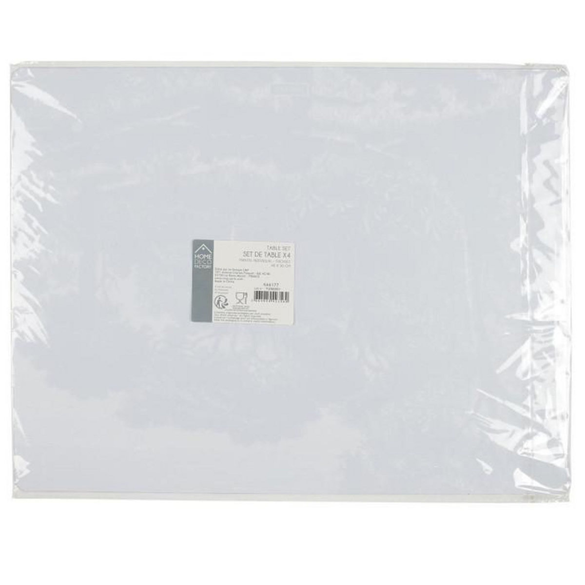 Paris Prix Lot de 4 Set de Table Déco  Black Forest  30x40cm Noir