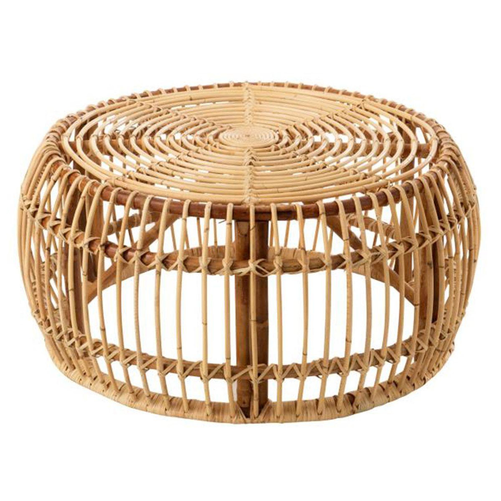 Voir la diapositive 1 : J-LINE Table Basse en Rotin  Ana  85cm Naturel