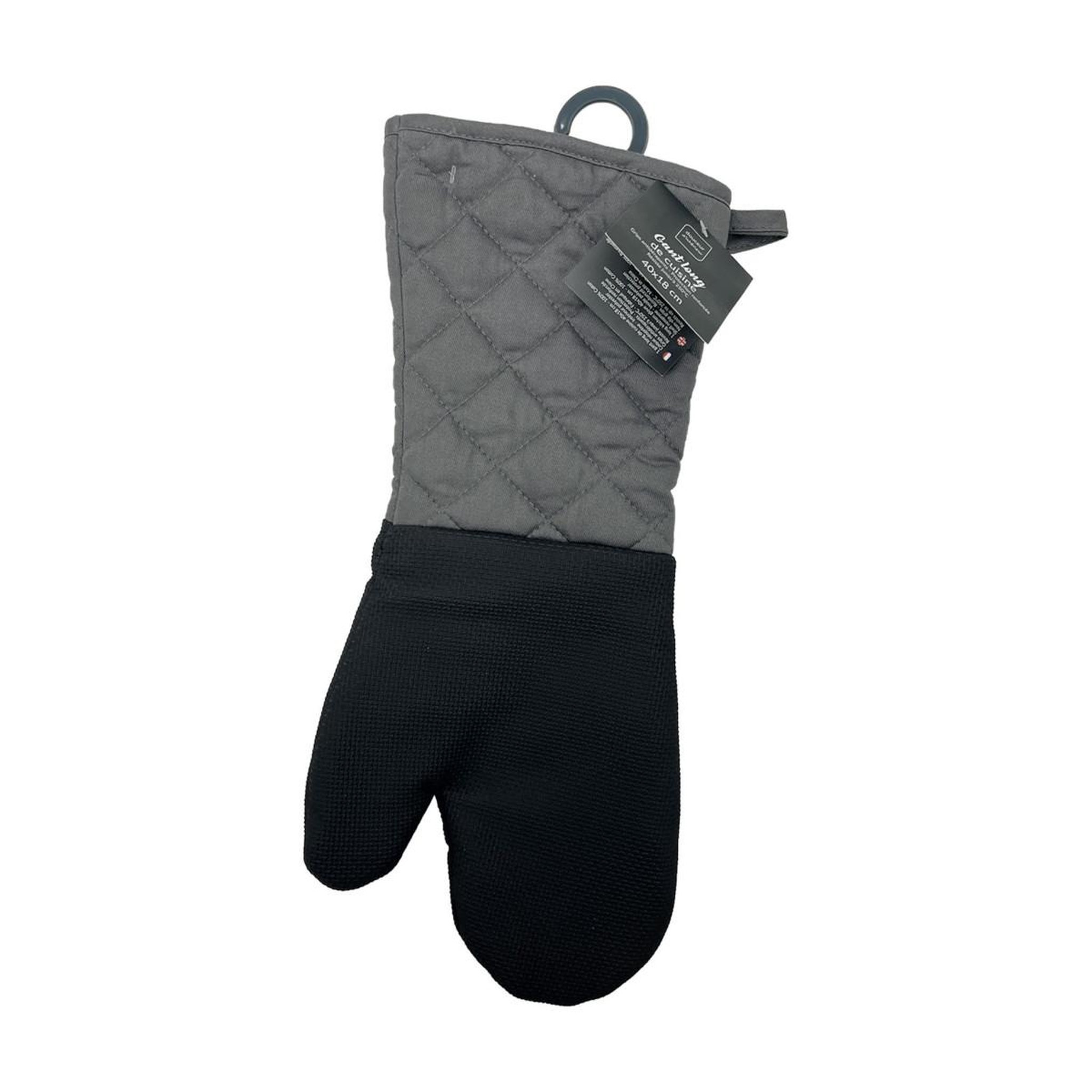 Voir la diapositive 3 : Douceur d'Intérieur Gant de cuisine long  cuistot  40cm anthracite