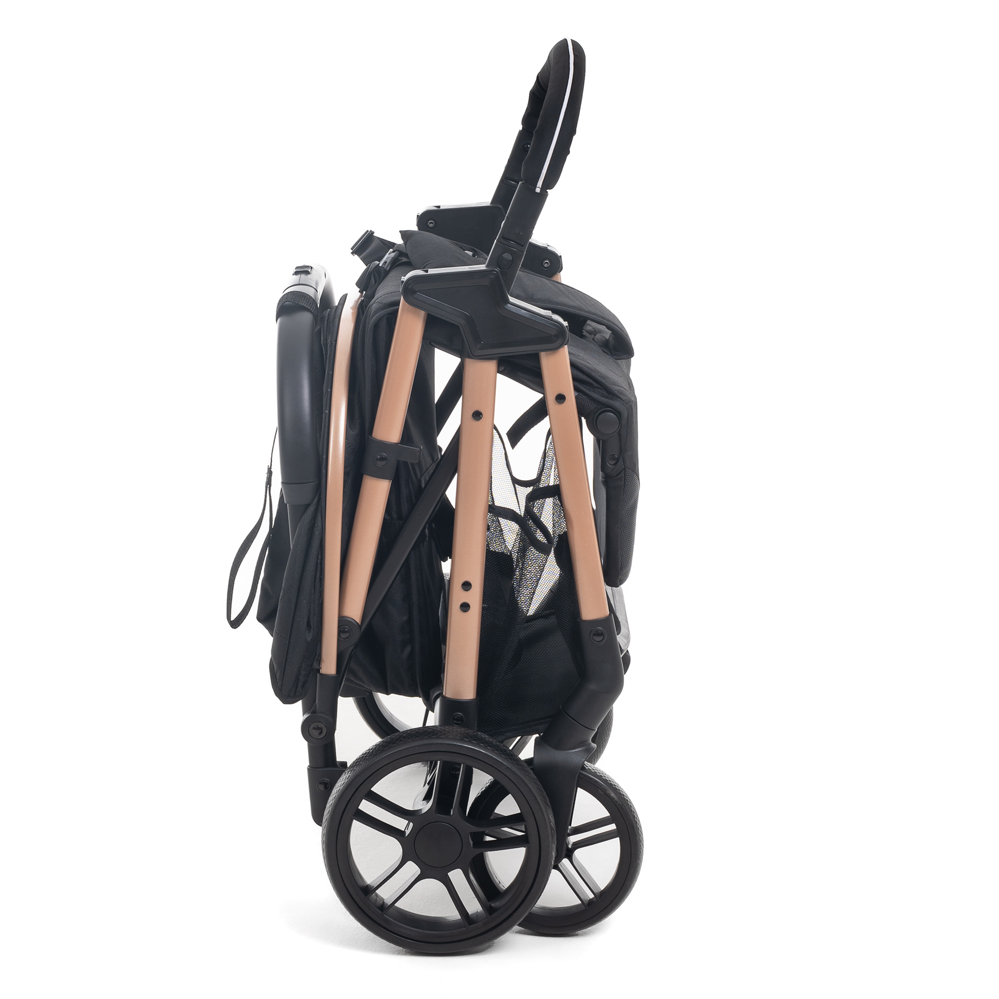 Voir la diapositive 4 : BEBELISSIMO Poussette Bébé Canne Ultra Compacte – Légère – Pliage à Une Main – Noix - noir