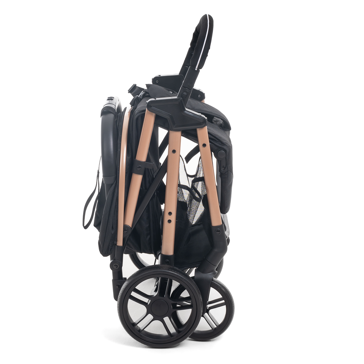 BEBELISSIMO Poussette Bébé Canne Ultra Compacte – Légère – Pliage à Une Main – Noix - noir