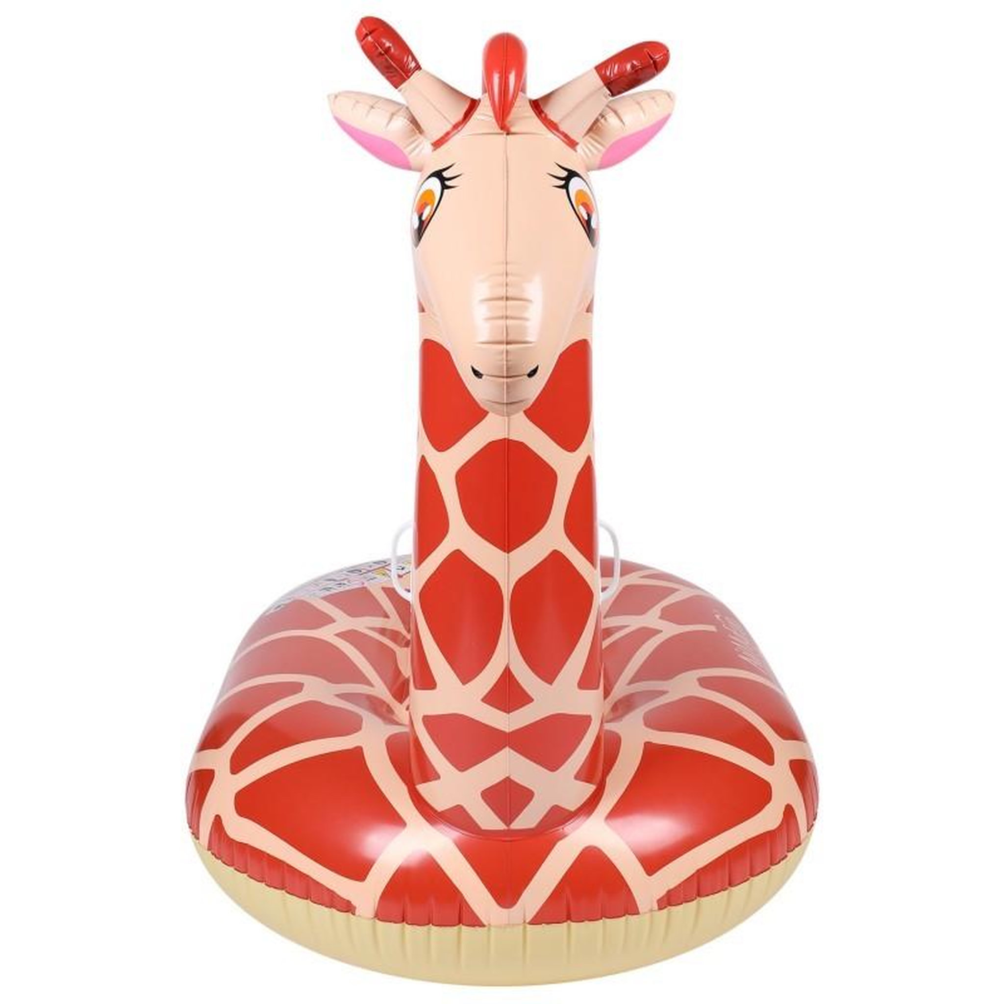 Voir la diapositive 3 : AIRMYFUN Bouée Gonflable XXL Chevauchable, Piscine & Plage, Flotteur Deluxe - Giraffe 140x140x105cm