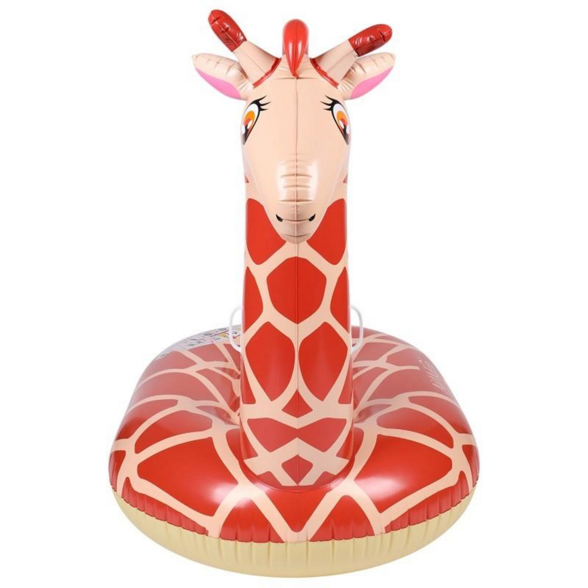 AIRMYFUN Bouée Gonflable XXL Chevauchable, Piscine & Plage, Flotteur Deluxe - Giraffe 140x140x105cm