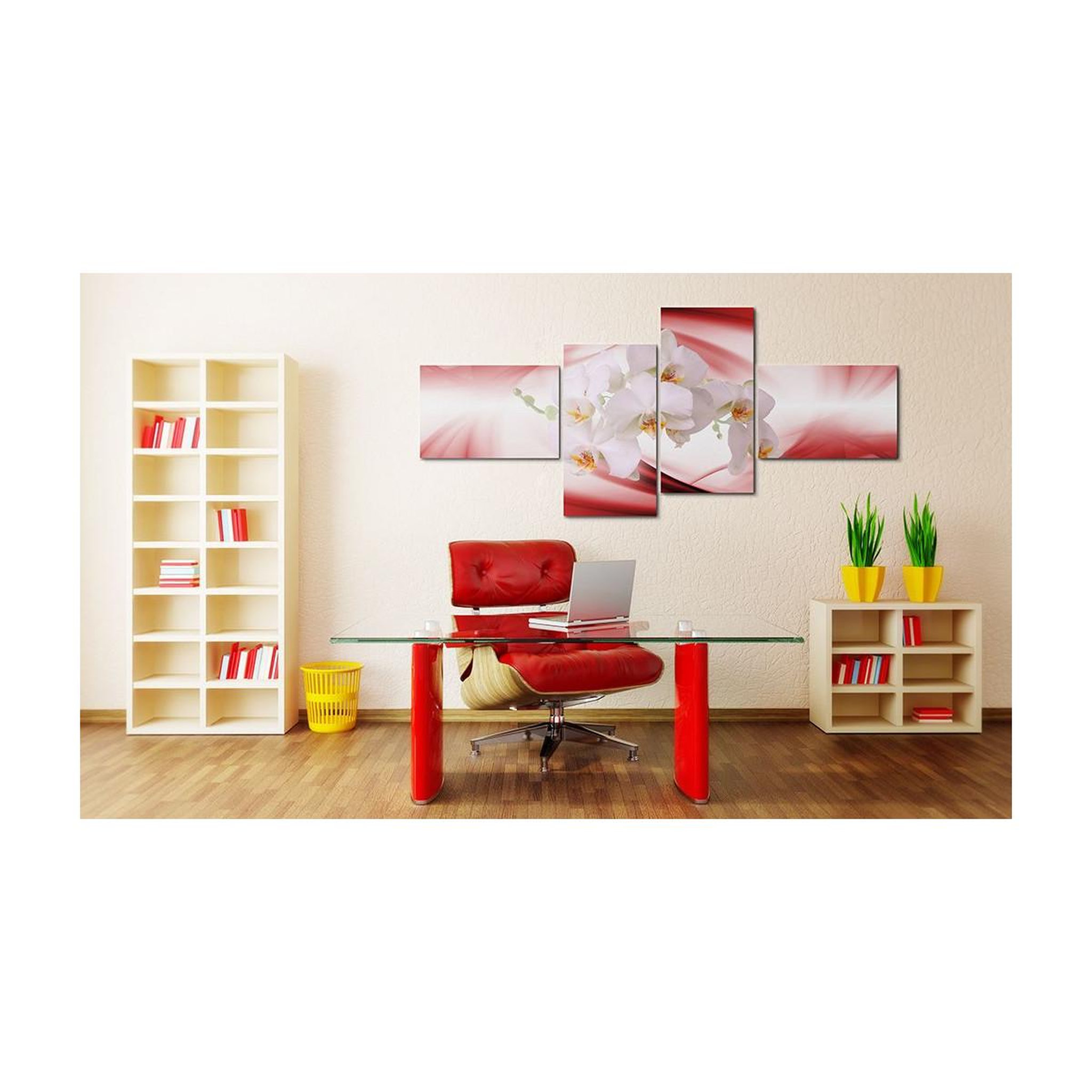 Voir la diapositive 2 : Paris Prix Tableau imprimé  orchidée de couleur rose