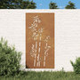 Voir la diapositive 1 : VIDAXL Decoration murale jardin 105x55 cm acier corten design bambou