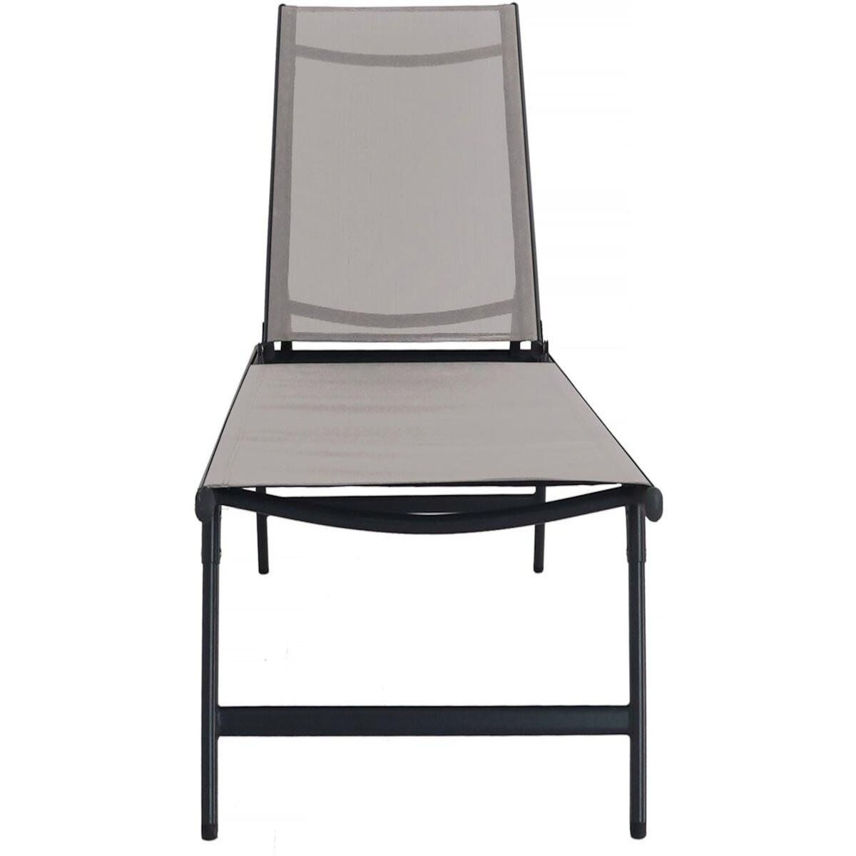 Habitat et Jardin Lot de 2 bains de soleil en métal  Sublima  - 180 x 54 x 104 cm - Taupe