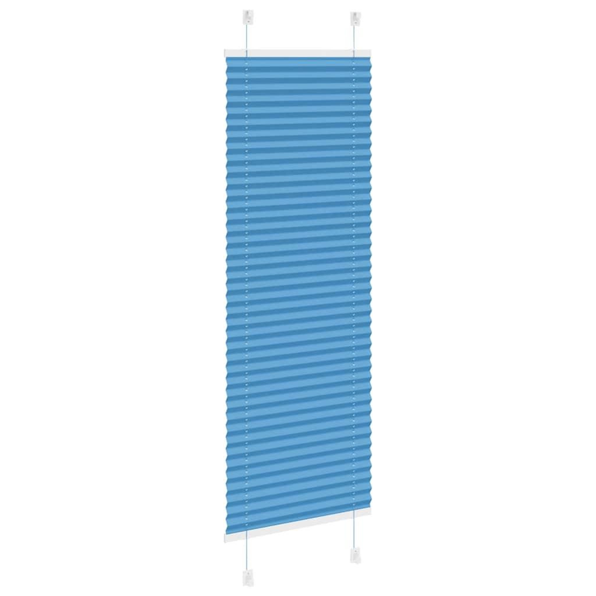 Voir la diapositive 4 : VIDAXL Store plisse bleu 40x100 cm largeur du tissu 39,4 cm polyester