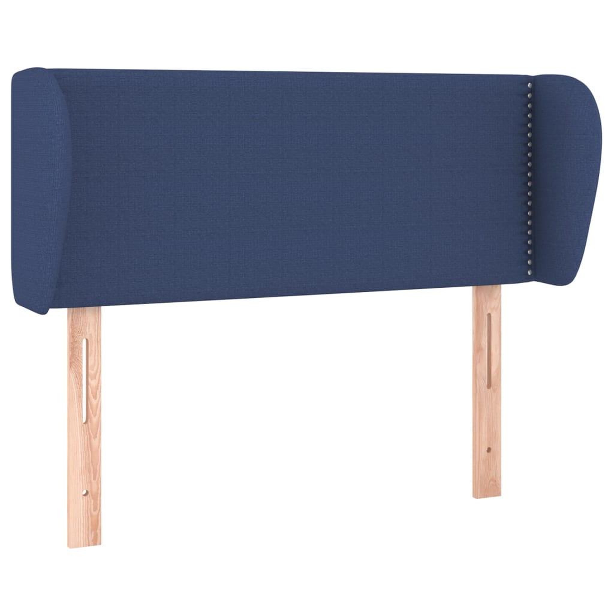 Voir la diapositive 2 : VIDAXL Tete de lit avec oreilles Bleu 103x23x78/88 cm Tissu