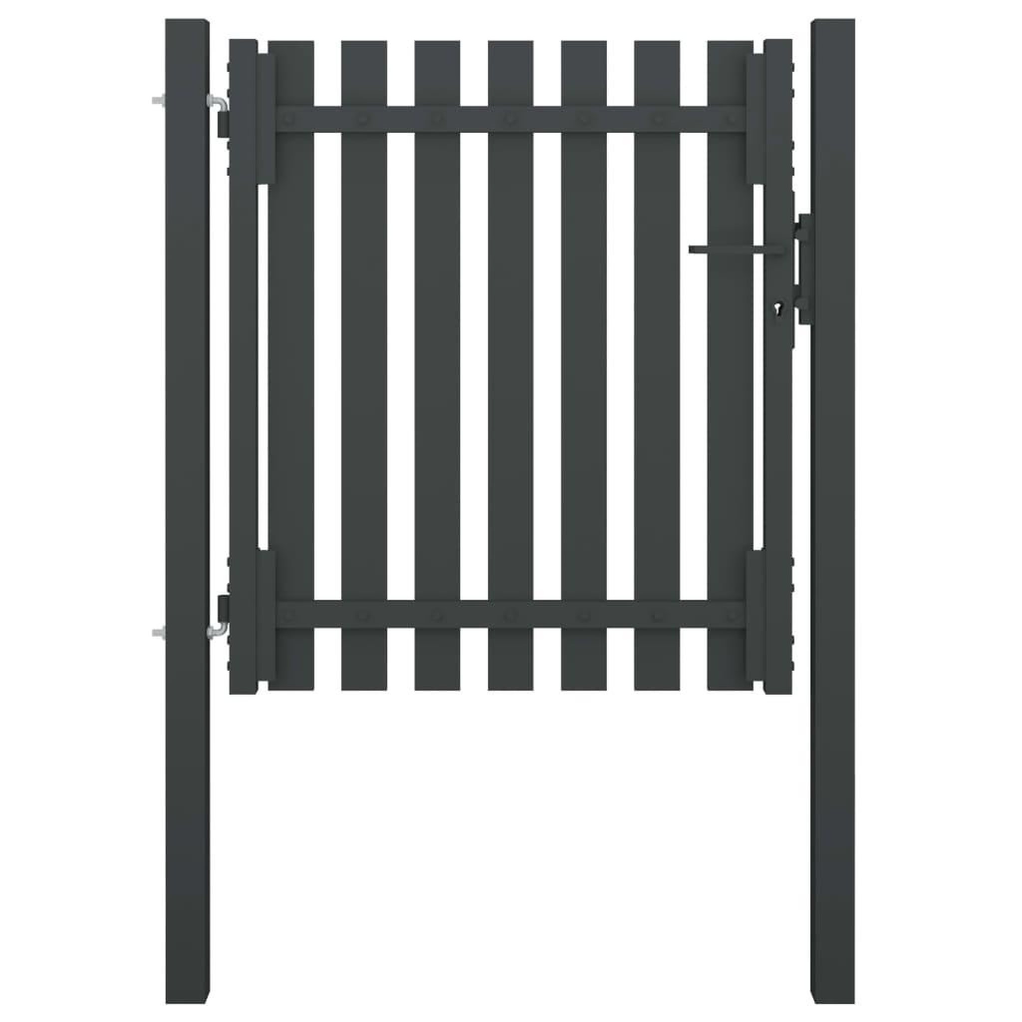 VIDAXL Portail de cloture de jardin Acier 1x1,25 m Anthracite