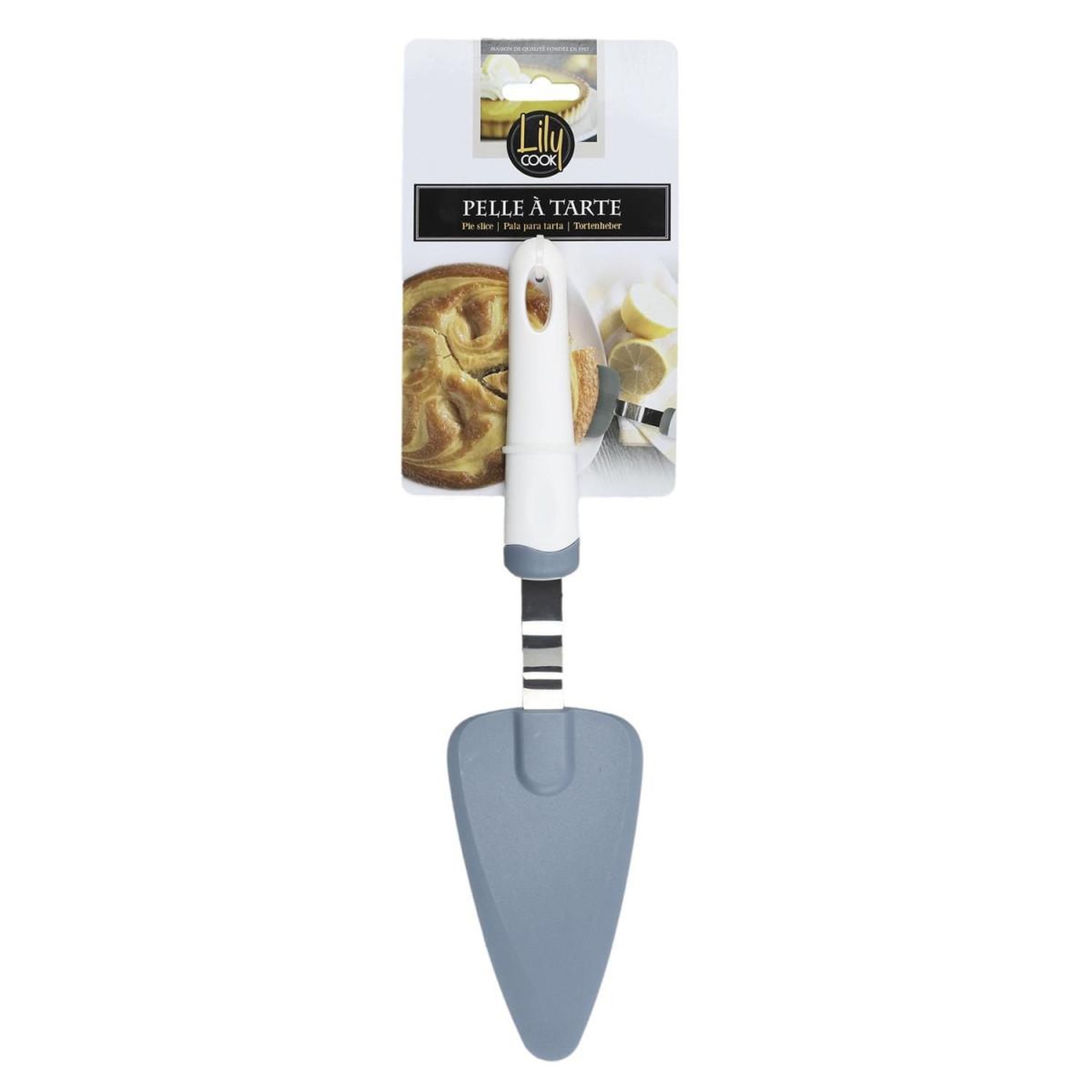Voir la diapositive 4 : Lily Cook Pelle à tarte  lily  62cm blanc & gris