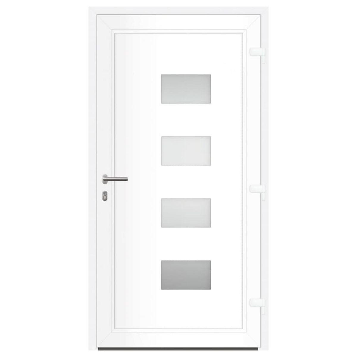 VIDAXL Porte d'entree Anthracite 100x200 cm Aluminium et PVC