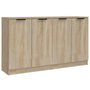 Voir la diapositive 2 : VIDAXL Buffets 2 pcs Chene sonoma 60x30x70 cm Bois d'ingenierie