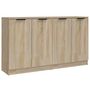Voir la diapositive 2 : VIDAXL Buffets 2 pcs Chene sonoma 60x30x70 cm Bois d'ingenierie