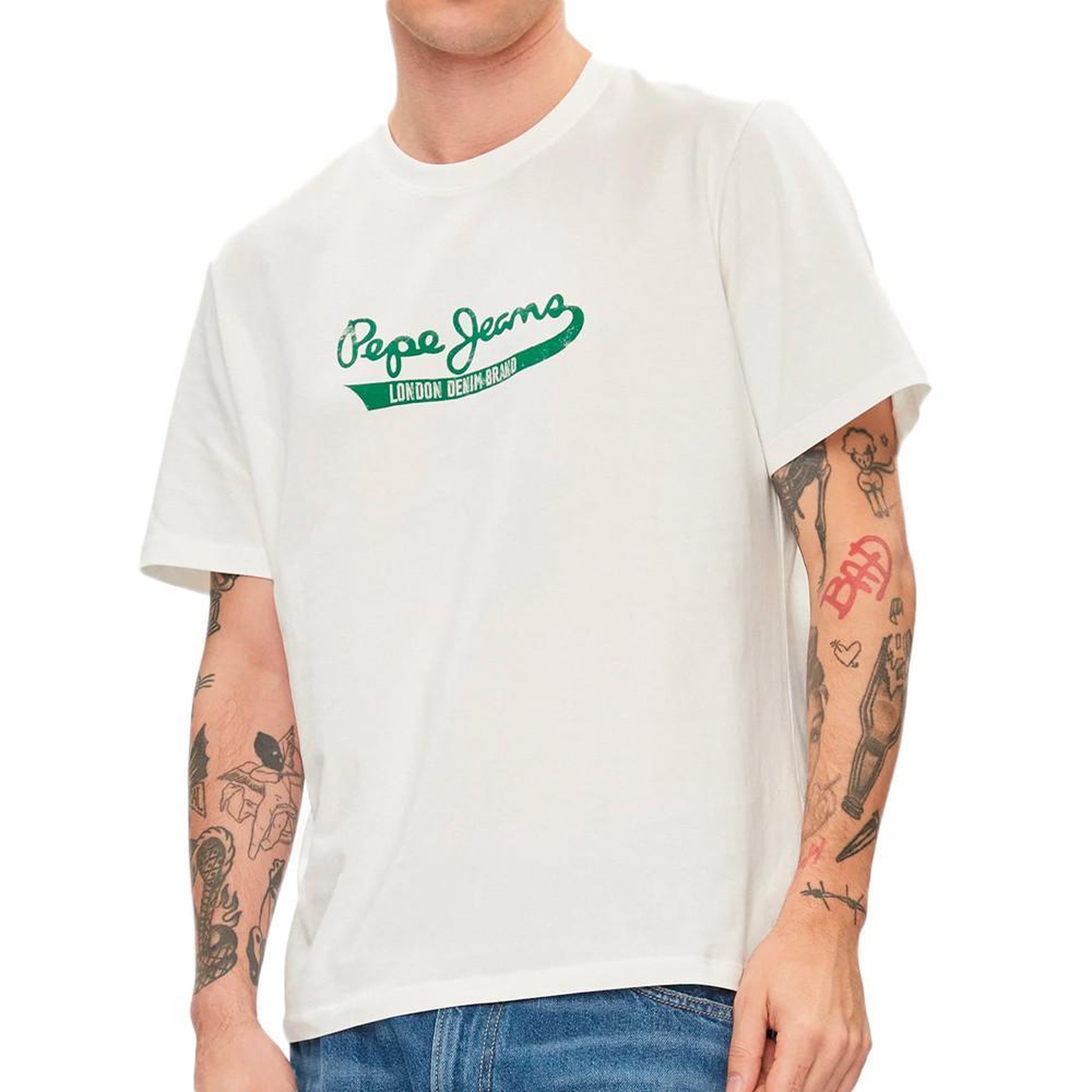 Pepe Jeans T shirt  Homme Pepe jeans Claude. Coloris disponibles : Blanc