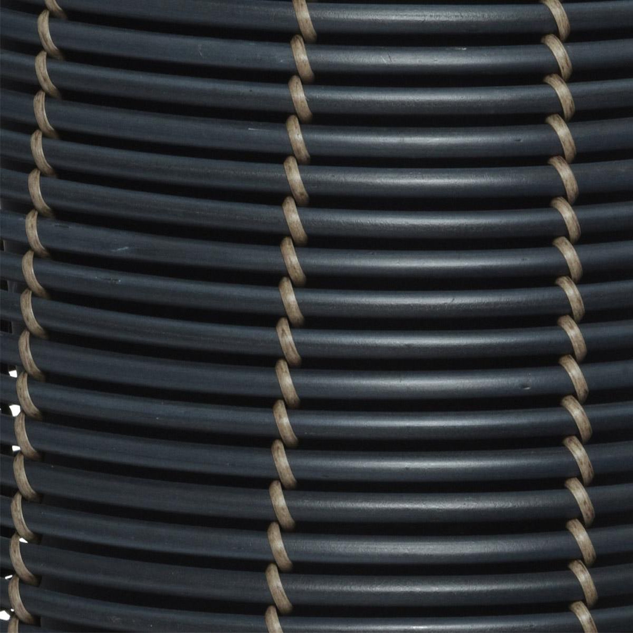 Voir la diapositive 2 : JARDIDECO Lot de 3 cache-pots en polyrotin anthracite rond - jardideco