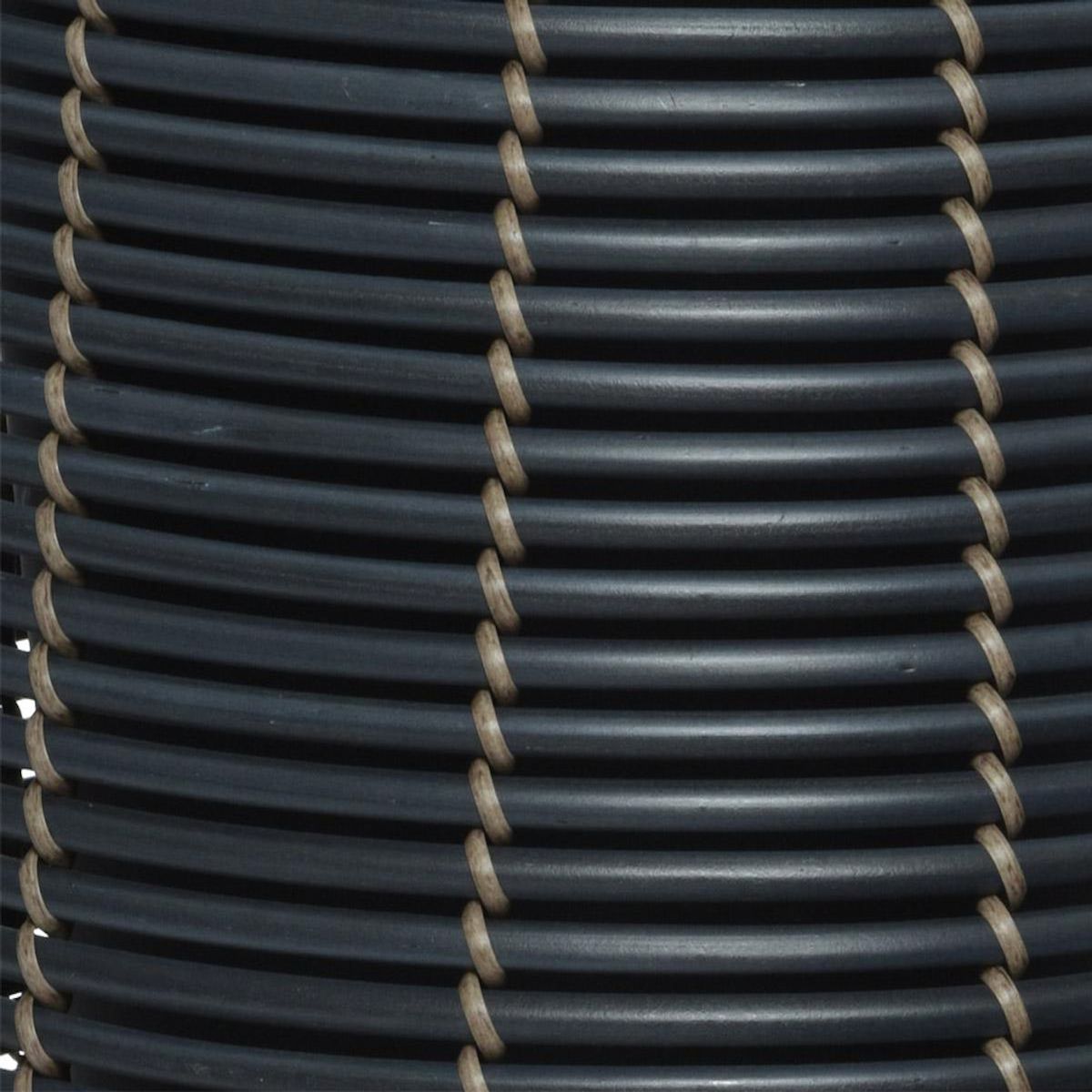 JARDIDECO Lot de 3 cache-pots en polyrotin anthracite rond - Jardideco