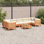 Voir la diapositive 3 : VIDAXL Salon de jardin 8 pcs avec coussins marron cire bois pin massif