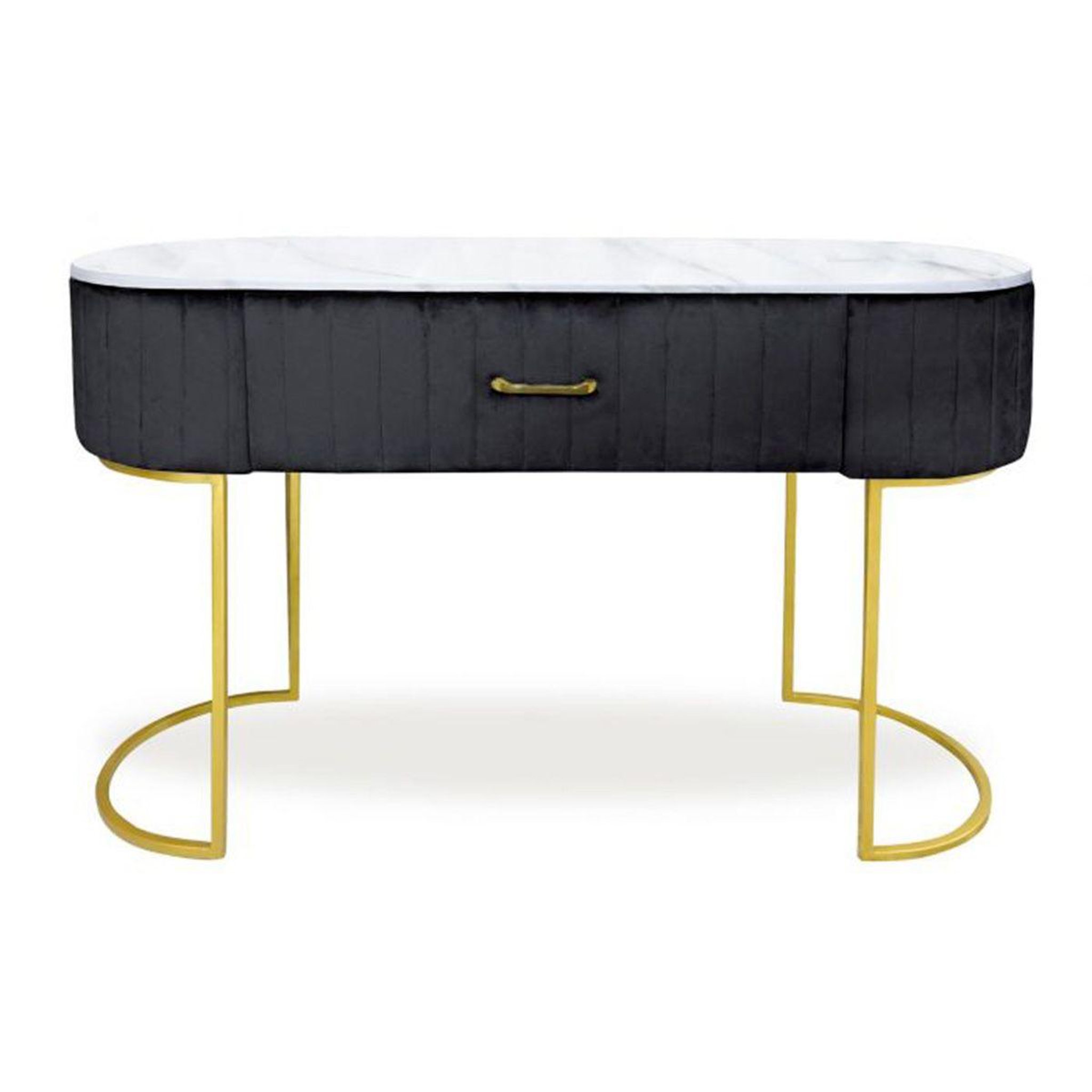 Voir la diapositive 2 : Paris Prix Coiffeuse Design 1 Tiroir  Lomape  120cm Noir