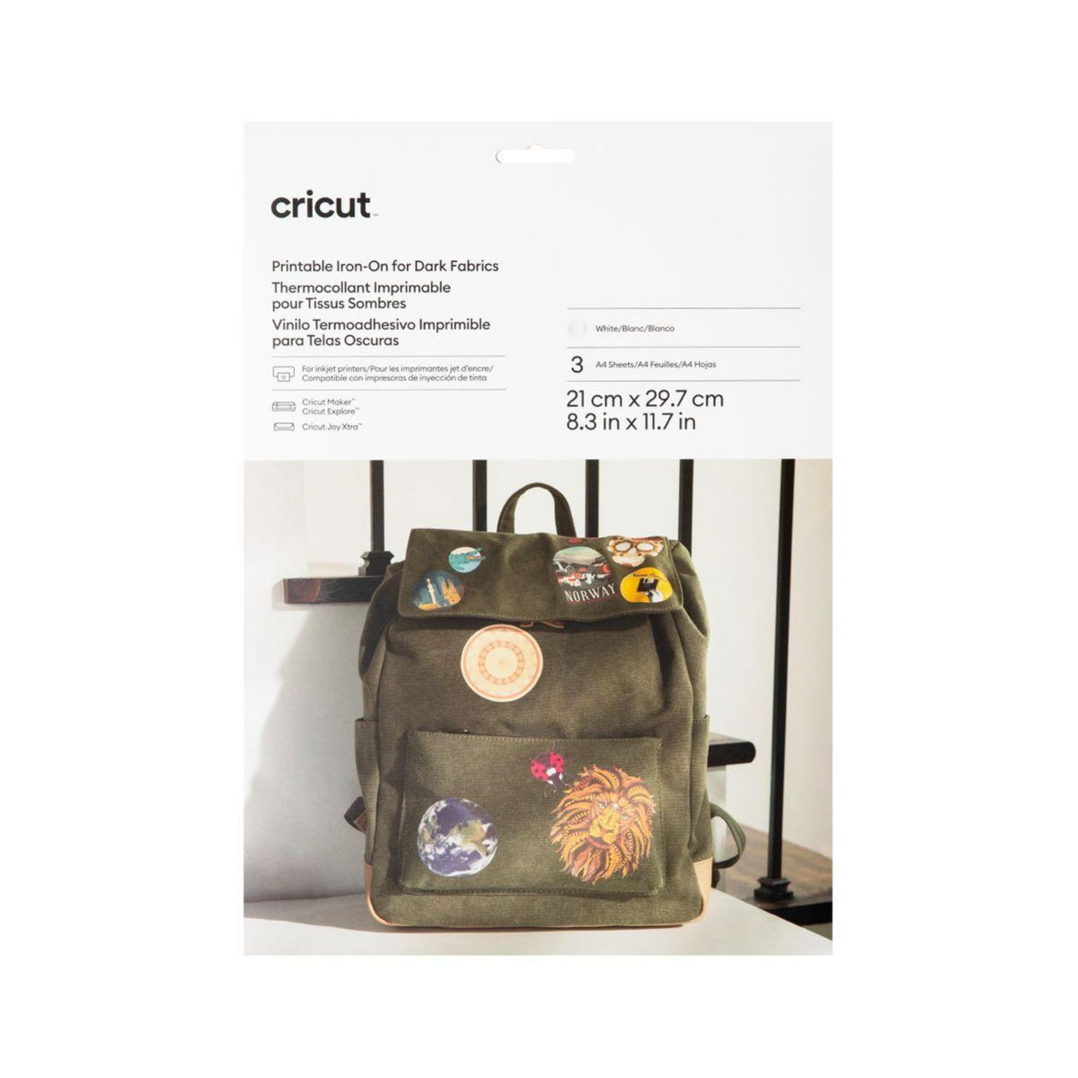 CRICUT Accessoire Thermocollant imprimable pour tissu fonc