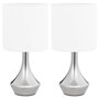 Voir la diapositive 2 : VIDAXL Lampes de table 2 pcs Bouton tactile Blanc E14