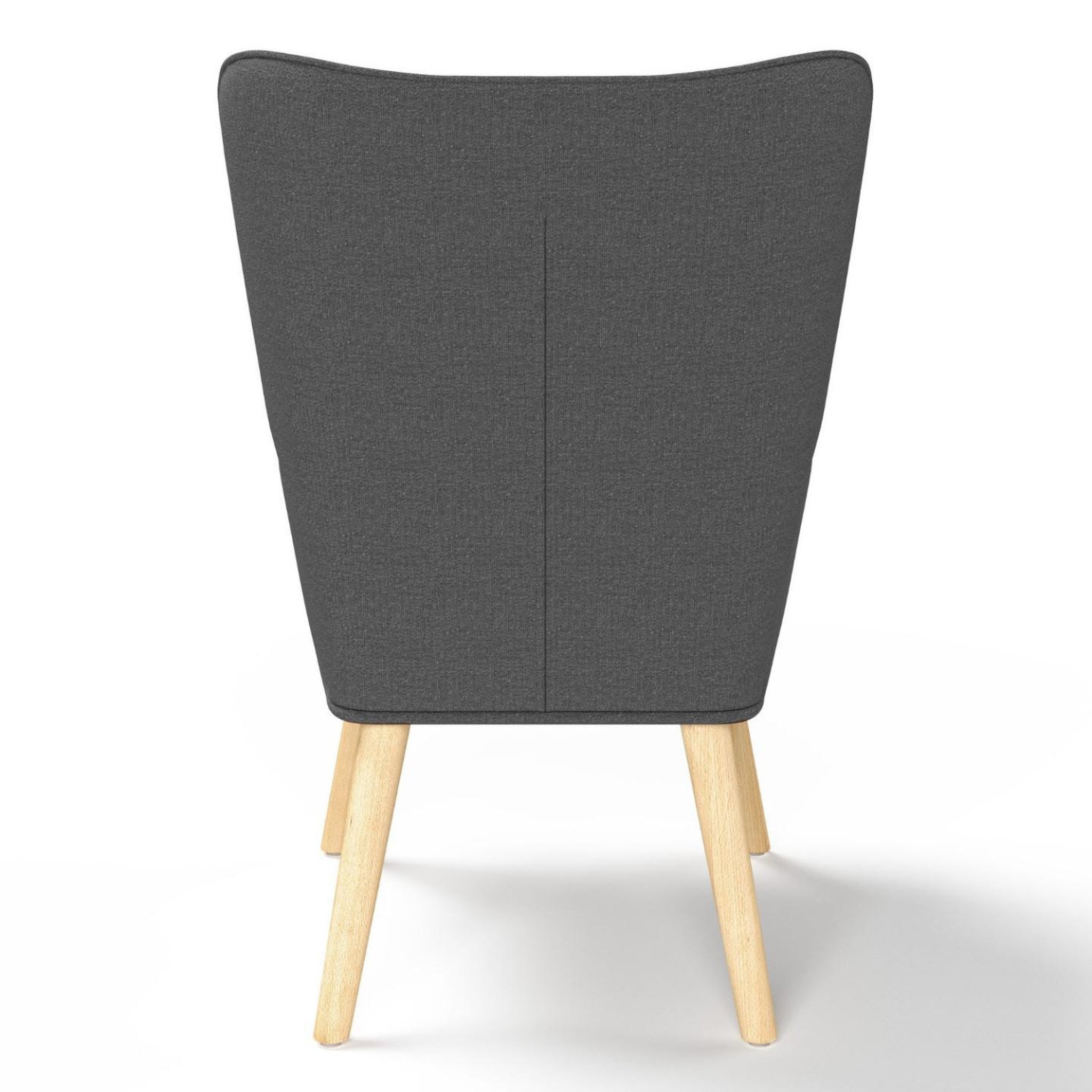 Voir la diapositive 4 : ID MARKET Fauteuil scandinave ivar en tissu gris anthracite