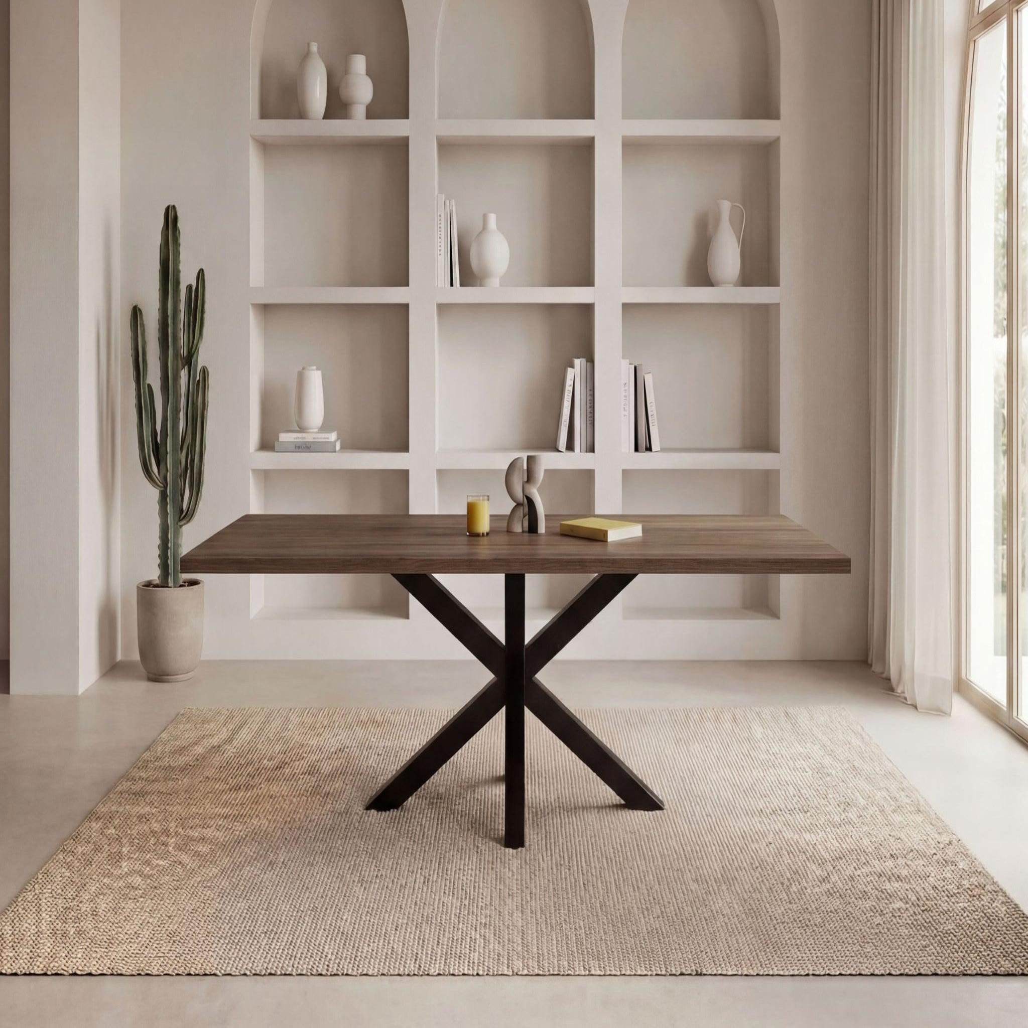 Voir la diapositive 2 : CASANOVA PARIS Silta - table à manger rectangulaire 180cmpieds en métal noir