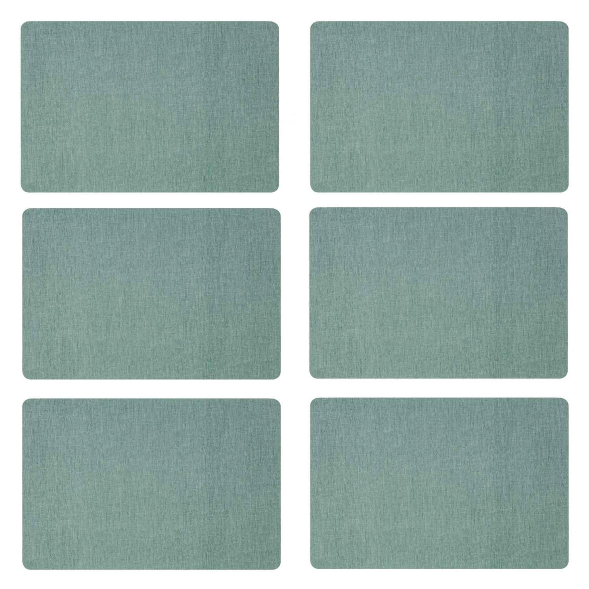 TOILINUX Lot de 6 sets de table rectangulaire lake - 45 x 30 cm - bleu