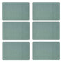 Voir la diapositive 1 : SECRET DE GOURMET Lot de 6 sets de table rectangulaire Lake - 45 x 30 cm - Bleu