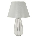Paris Prix Lampe à Poser en Céramique  Emmi  45cm Argent & Blanc