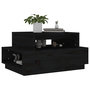 Voir la diapositive 4 : VIDAXL Table basse Noir 80x55x40,5 cm Bois massif de pin