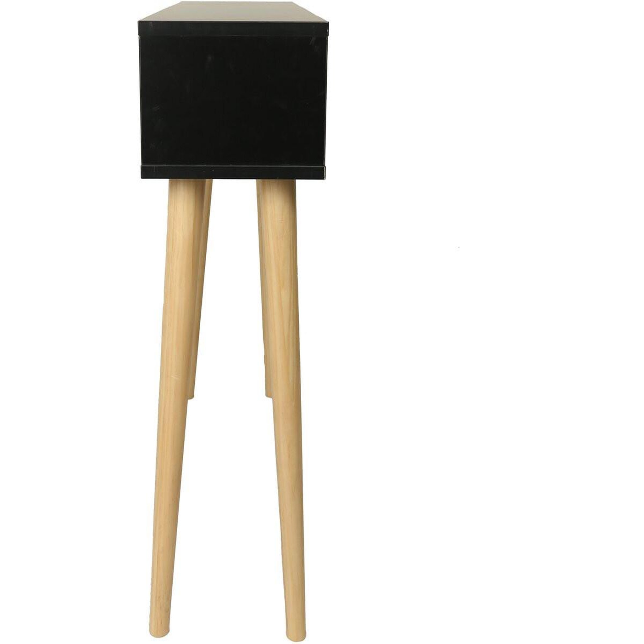 Voir la diapositive 4 : Habitat et Jardin Console cannage  marine  - 100 x 29 x 81 cm - noir