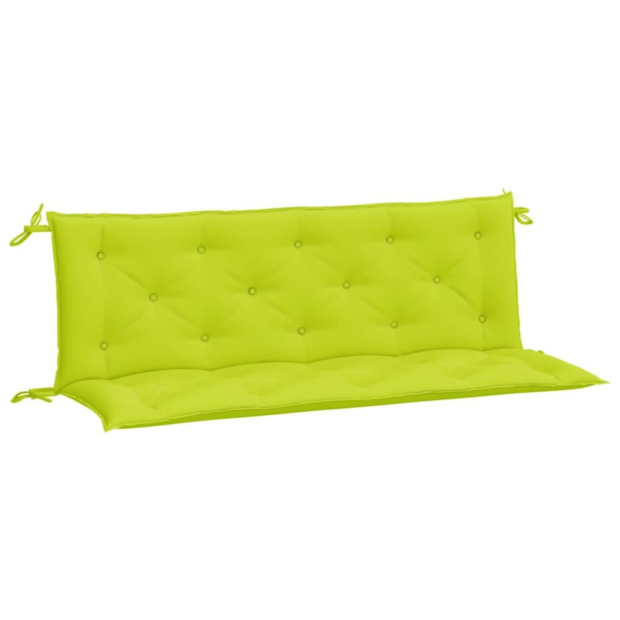 Voir la diapositive 2 : VIDAXL Coussins de banc de jardin lot de 2 vert vif tissu Oxford