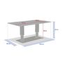 Voir la diapositive 3 : HESPERIDE Table de jardin relevable rectangulaire en aluminium SALIMIA - Graphite et honey