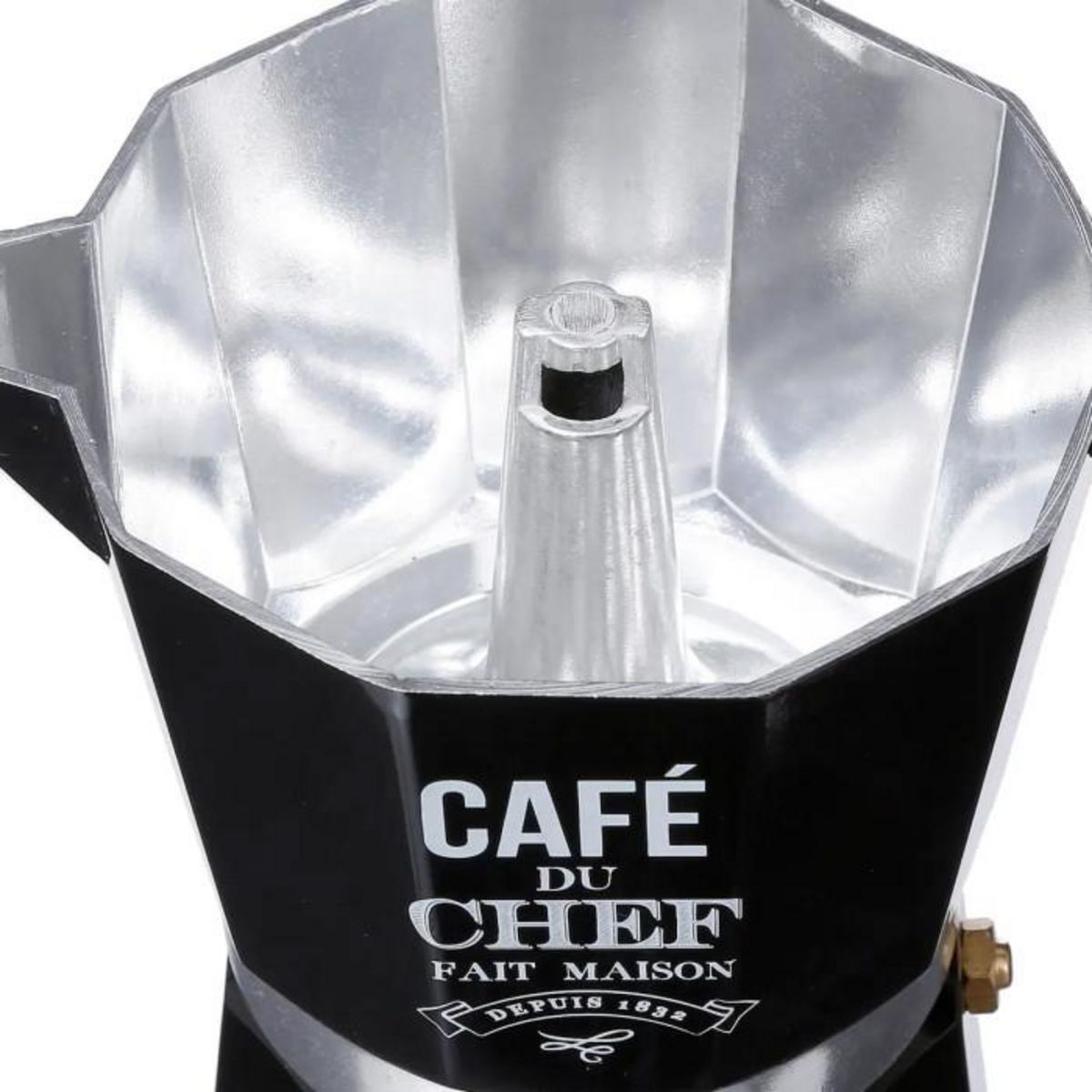 SECRET DE GOURMET Cafetière en Métal  Italienne  18cm Noir